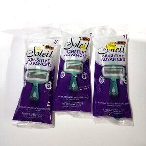 Bic Soleil Sensitive Advanced Disposable Ladies Razor 1ct Lot of 3 New